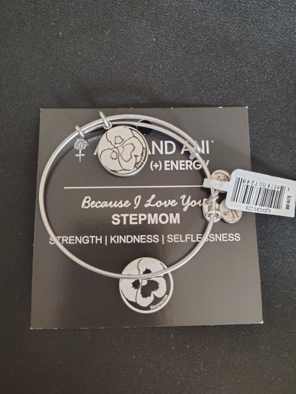 NWT Alex and Ani Stepmom Silver Bangle #844